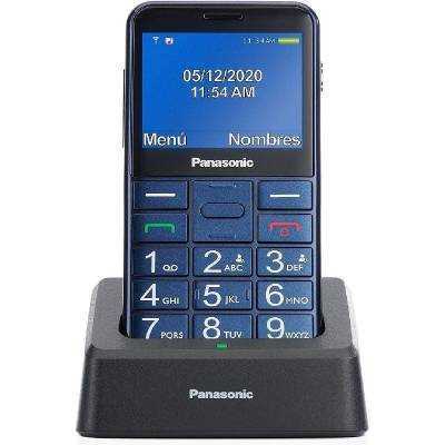 Teléfono móvil panasonic kx-tu155excn para personas mayores/ azul