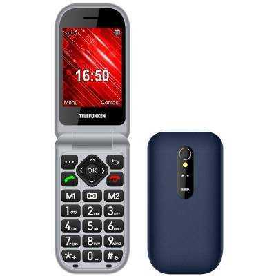 Teléfono móvil telefunken s450 para personas mayores/ azul