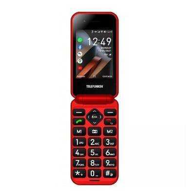 Teléfono móvil telefunken s740 para personas mayores/ rojo