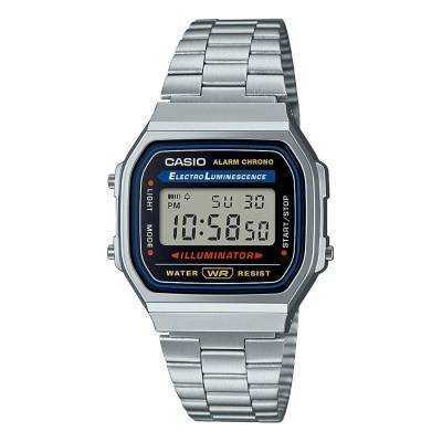 Reloj digital casio vintage iconic a168wa-1yes/ 38mm/ negro y plata