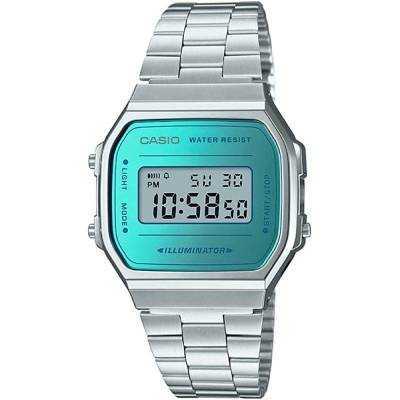 Reloj digital casio vintage iconic a168wem-2ef/ 38mm/ plata y azul