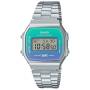 Reloj digital casio vintage iconic a168wer-2aef/ 39mm/ plata y azul