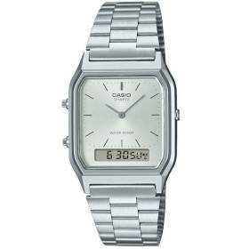 Reloj analógico y digital casio vintage aq-230a-7amqyes/ 39mm/ plata