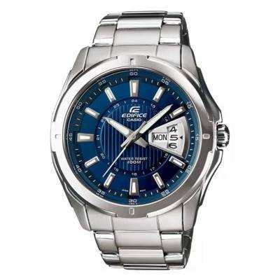 Reloj analógico casio edifice classic ef-129d-2avef/ 49mm/ plata y azul