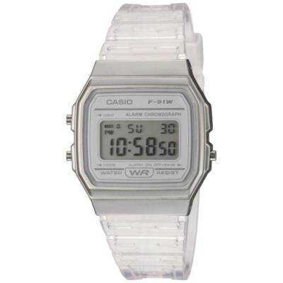 Reloj digital casio collection women f-91ws-7ef/ 38mm/ blanco