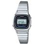 Reloj digital casio vintage mini la670wea-1ef/ 30mm/ plata y negro