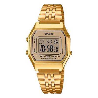 Reloj digital casio vintage iconic la680wega-9er/ 33mm/ dorado
