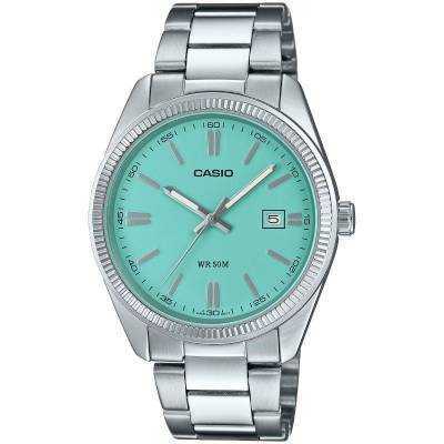Reloj analógico casio collection men mtp-1302pd-2a2vef/ 44mm/ plata y azul claro