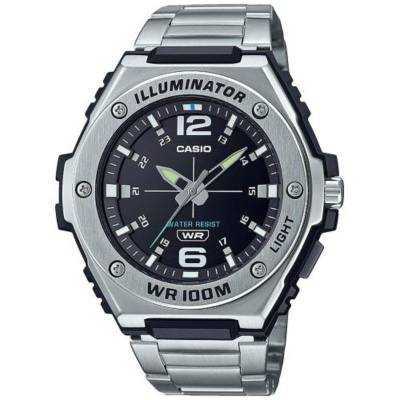 Reloj analógico casio collection men mwa-100hd-1avef/ 50mm/ negro y plata