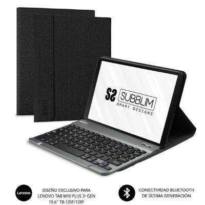 Funda con teclado subblim keytab pro bt para tablet lenovo tab m10 plus de 10.6' 3a gen/ negra