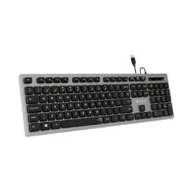 Teclado subblim wired ergo keys silent flat hq/ gris