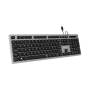 Teclado subblim wired ergo keys silent flat hq/ gris
