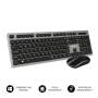 Teclado y ratón inalámbrico subblim combo wireless ergo keys silent flat hq/ gris y negro