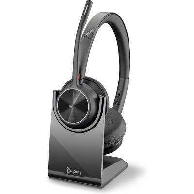 Auricular inalámbrico plantronics voyager 4320 uc con soporte de carga/ con micrófono/ bluetooth/ negro