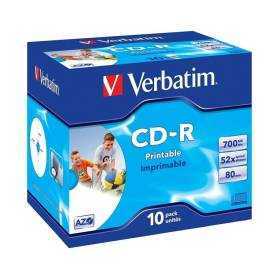 Cd-r verbatim azo imprimible 52x/ caja-10uds
