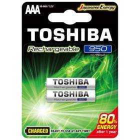Pack de 2 pilas aaa toshiba rechargeable/ 1.2v/ recargables