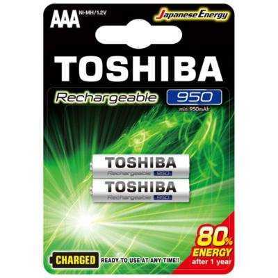 Pack de 2 pilas aaa toshiba rechargeable/ 1.2v/ recargables