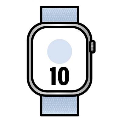 Apple watch series 10/ gps/ cellular/ 42mm/ caja de aluminio / correa loop deportiva azul nube