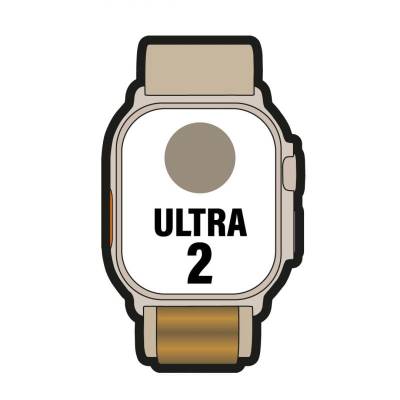 Apple watch ultra 2/ gps/ cellular/ 49mm/ caja de titanio/ correa loop alpine canela mediana