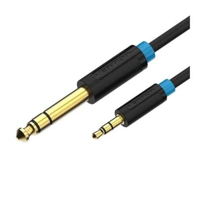 Cable estéreo vention babbg/ jack 6.5 macho - jack 3.5 macho/ 1.5m/ negro