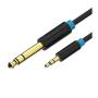 Cable estéreo vention babbg/ jack 6.5 macho - jack 3.5 macho/ 1.5m/ negro