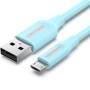 Cable usb 2.0 vention colsg/ usb macho - microusb macho/ hasta 60w/ 480mbps/ 1.5m/ azul