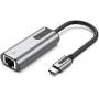 Adaptador usb tipo-c - rj45 vention cfnhb/ 1000mbps