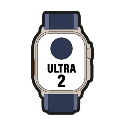 Apple watch ultra 2/ gps/ cellular/ 49mm/ caja de titanio/ correa loop trail azul m/l