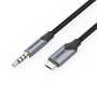 Cable conversor estéreo vention bdgbf/ microusb macho - jack 3.5 macho/ 1m/ negro