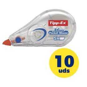 Caja de correctores de escritura en cinta bic tipp-ex mini pocket mouse/ 5mm x 5m/ 10 unidades
