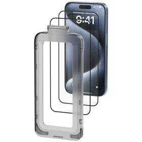 Protector de pantalla de cristal templado vention kuktca-30 para iphone 15 pro + herramienta de instalación antipolvo