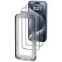 Protector de pantalla de cristal templado vention kuktca-30 para iphone 15 pro + herramienta de instalación antipolvo