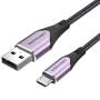 Cable usb 2.0 vention coavh/ usb macho - microusb macho/ hasta 60w/ 480mbps/ 2m/ purpura
