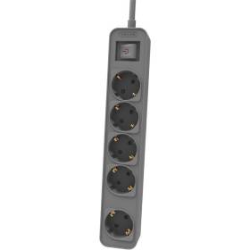 Regleta con interruptor philips chp2154g/10/ 5 tomas de corriente/ cable 1.5m/ gris