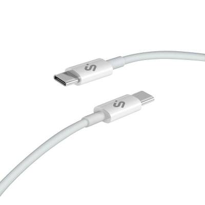 Cable usb 2.0 tipo-c subblim cable plus/ usb tipo-c macho - usb tipo-c macho/ hasta 100w/ 480mbps/ 1m/ blanco