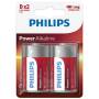 Pack de 2 pilas d philips lr20p2b/05/ 1.5v/ alcalinas