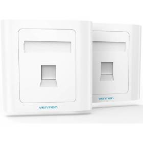 Placa de pared tipo 86 vention ifaw0/ 1 puerto rj45