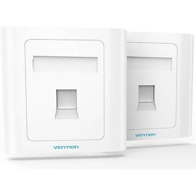 Placa de pared tipo 86 vention ifaw0/ 1 puerto rj45