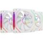 Pack 3 ventiladores mars gaming mf-linkfinitykit2/ 12cm/ argb/ blanco