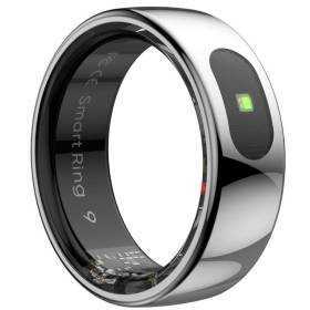 Anillo inteligente leotec kör ha talla 10/ ø20mm/ notificaciones/ frecuencia cardíaca/ plata