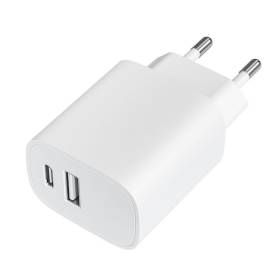Cargador de pared leotec lecsph20w2w/ 1xusb tipo-c/ 1xusb/ 20w