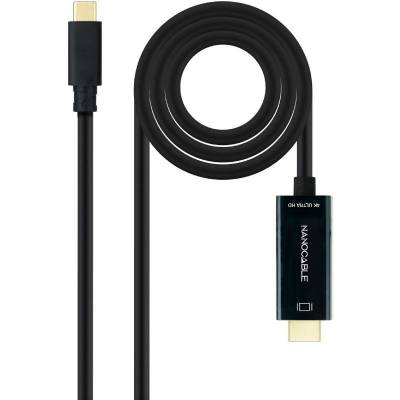 Cable conversor nanocable 10.15.5105/ usb tipo-c macho - hdmi macho/ 5m/ negro