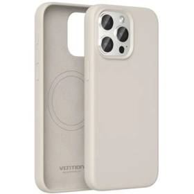 Funda silicona con magsafe vention kudm0-30/ compatible con iphone 13 pro/ gris grava