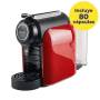 Cafetera de cápsulas delta qool evolution/ roja + 80 cápsulas café qalidus
