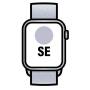 Apple watch se/ gps/ 40mm/ caja de aluminio/ correa loop deportiva azul nube