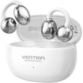 Auriculares deportivos bluetooth vention open ear openbeat echo clip a1 nbww0 con estuche de carga/ blancos