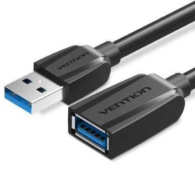 Cable alargador usb 3.0 vention vas-a45-b100/ usb macho - usb hembra/ 5gbps/ 1m/ negro