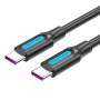 Cable usb 2.0 tipo-c vention cotbg/ usb tipo-c macho - usb tipo-c macho/ hasta 100w/ 480mbps/ 1.5m/ negro