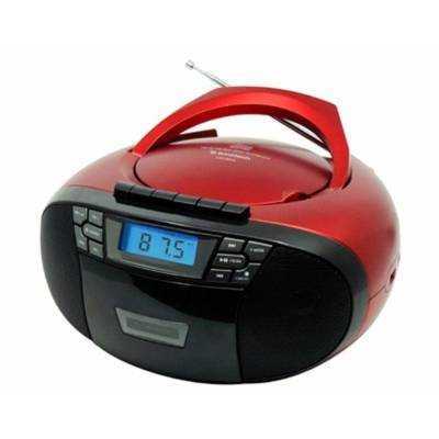 Radio cd cassette sunstech cxum53rd/ a pilas/ roja