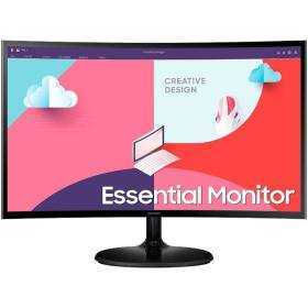 Monitor profesional curvo samsung essential monitor s3 s36c s27c360eau/ 27'/ full hd/ negro